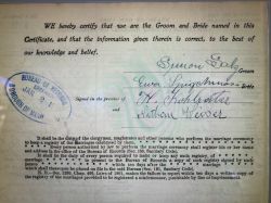 Simon Salz & Eva Spiegelman marriage certificate 12.30.1906