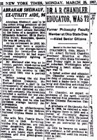 Abraham Sheinaus' NYTimes obit. March 25, 1957