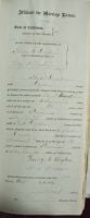 Henry Dryden Phoebe Mankin wedding license