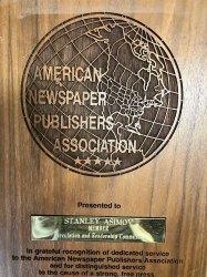 Stan Asimov American Newspaper Publishers Award