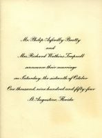 Evelina Tucker Bedinger - Philip Asfordby Beatty Wedding Announcement 1954