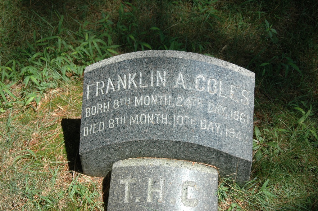 Franklin A Coles Headstone