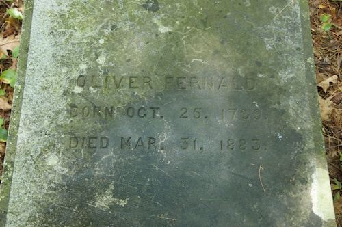 Oliver Fernald headstone