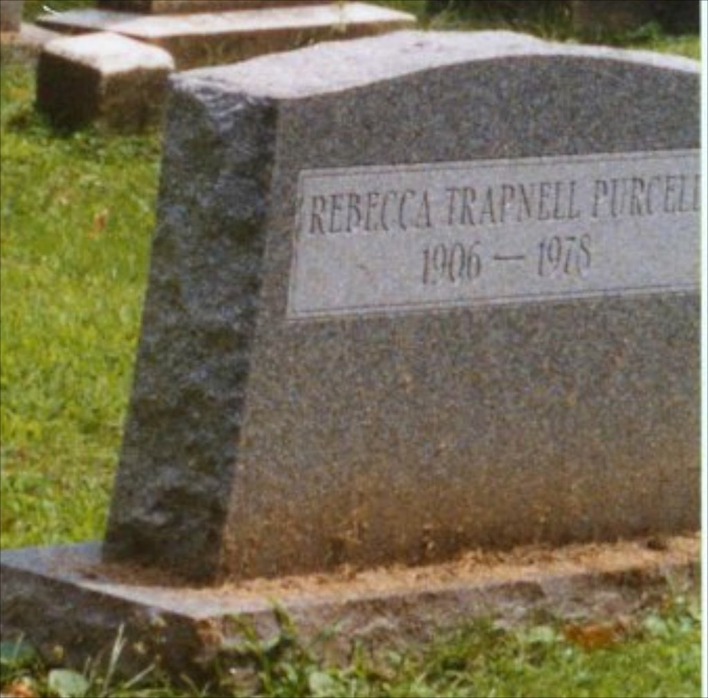 Rebecca Trapnell (Purcell) Headstone