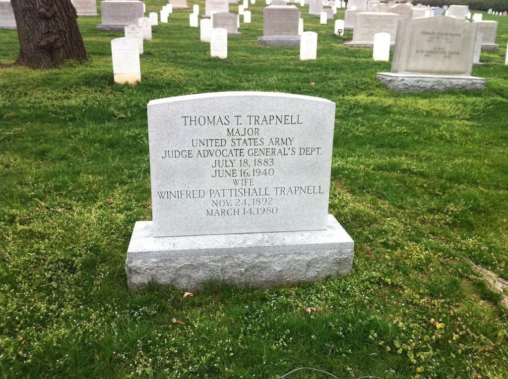 Thomas Tidball Trapnell / Winifred Pattishall Trapnell Headstone