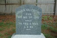 John H Valentine Headstone