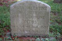 Mary Valentine Titus Headstone