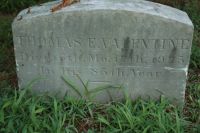 Thomas E Valentine Headstone