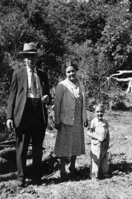Grace and Alvin Ebi, with grandson Jack Byrne.
