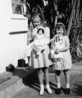 Sally and Jane Trapnell, Christmas 1944